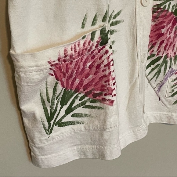Frillz Floral Hand Painted Artsy Cardigan - Picture 5 of 10